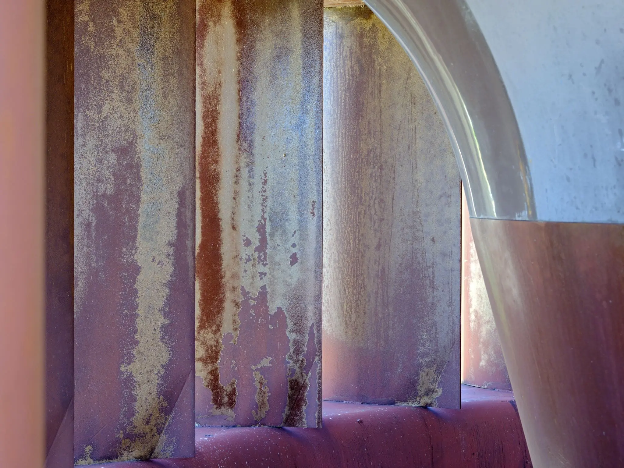 an interior view of a decommissioned water turbine
